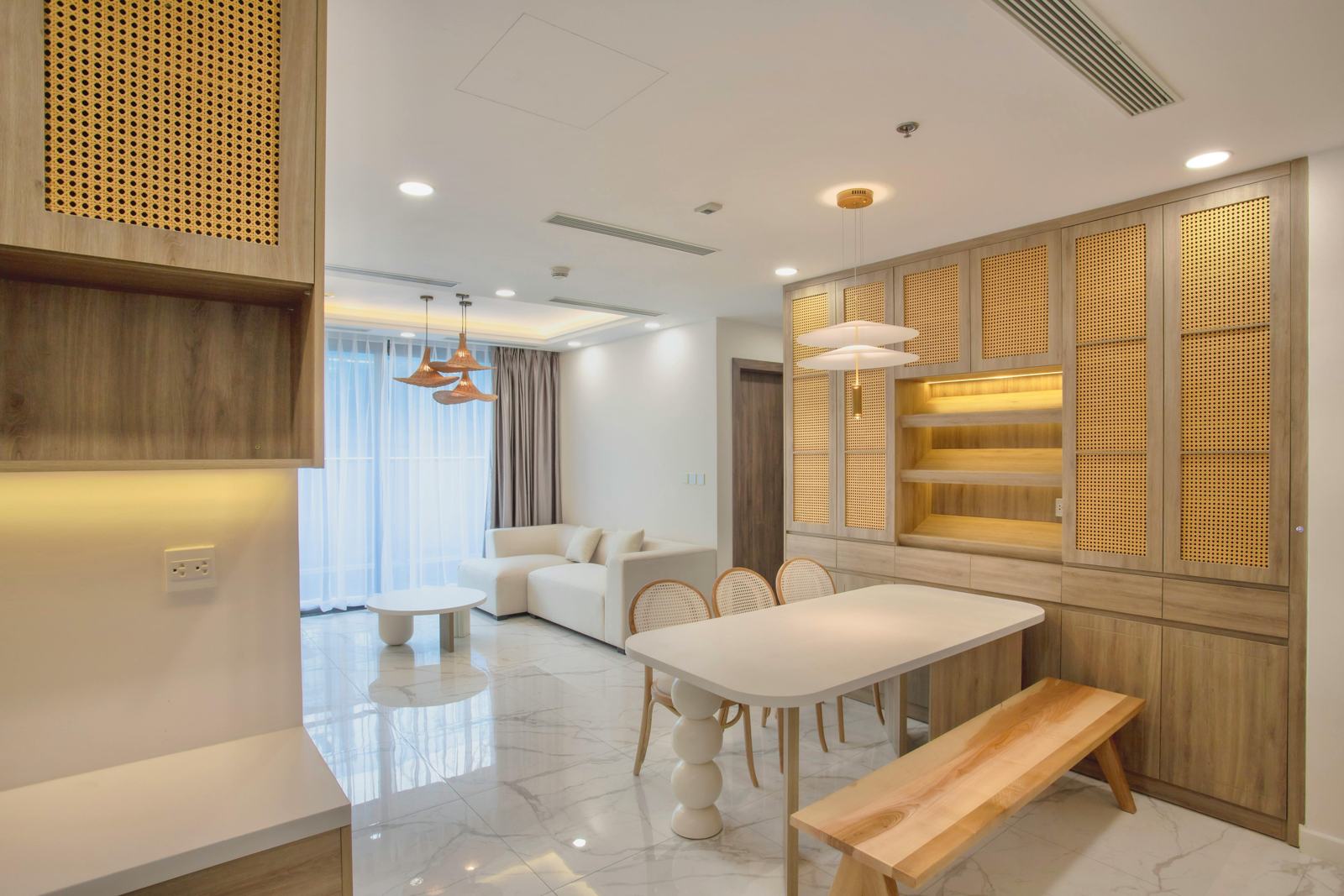 Dining and living area